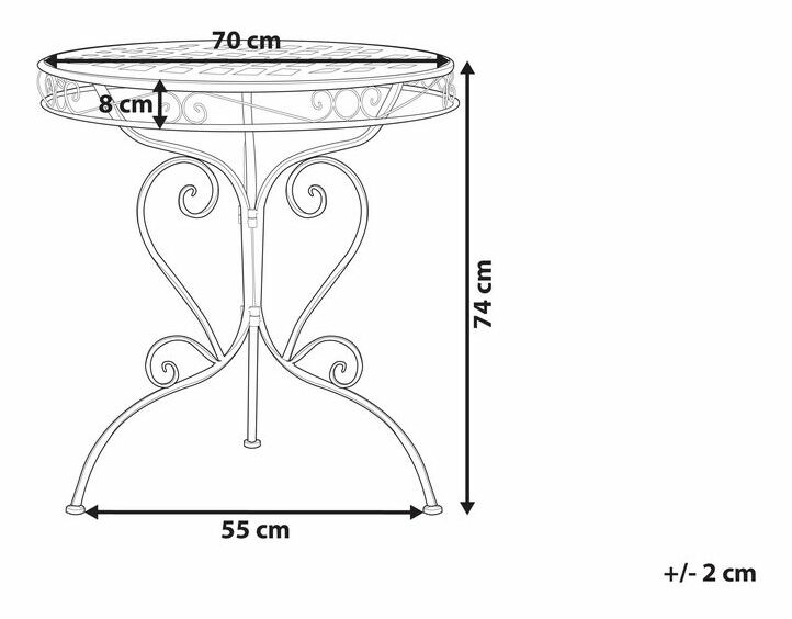 Zahradní stůl ALBORA (růžová)