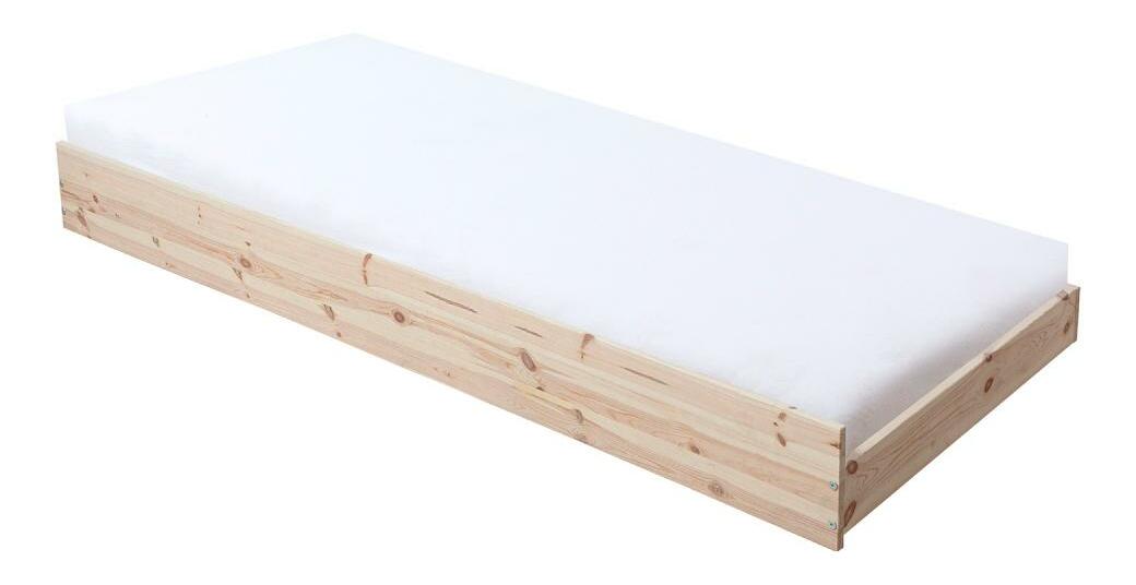 Přistýlka pod postel 90 cm Braceaba (smrk masiv) (s roštem)