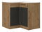 Rohová dolní kuchyňská skříňka Virion 90 x 90 ND 2F BB (dub lancelot + matera)