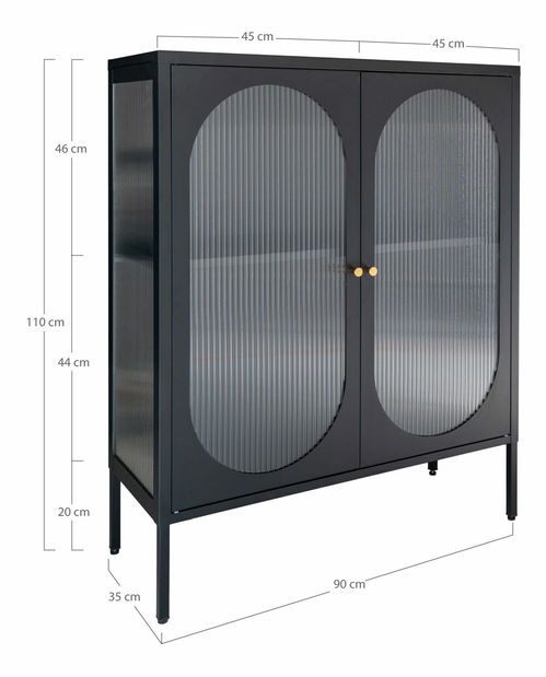 Vitrína Adana 2 (černá)