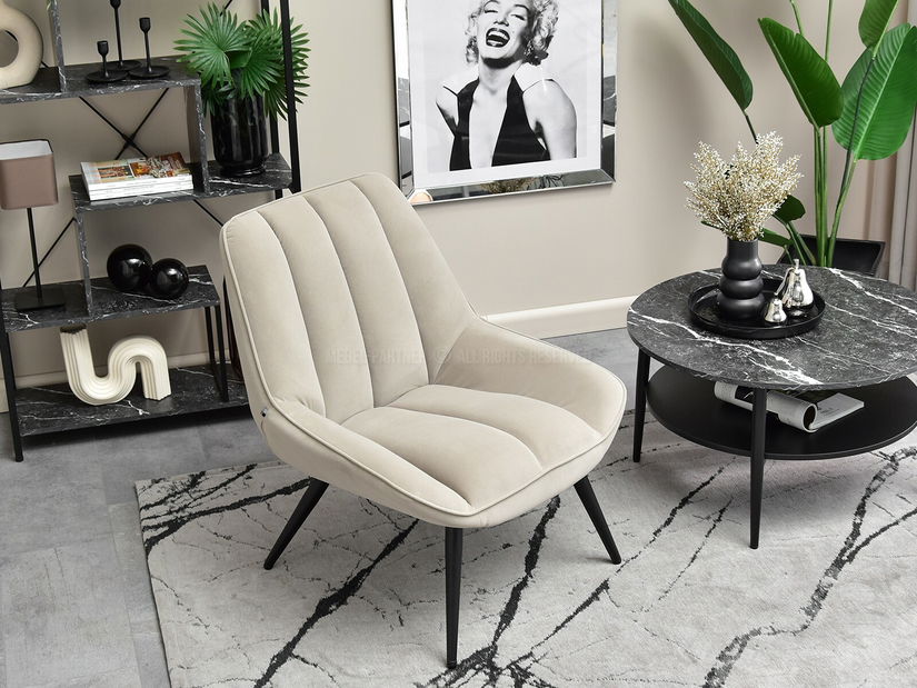 Křeslo Zolta (béžová + černá)