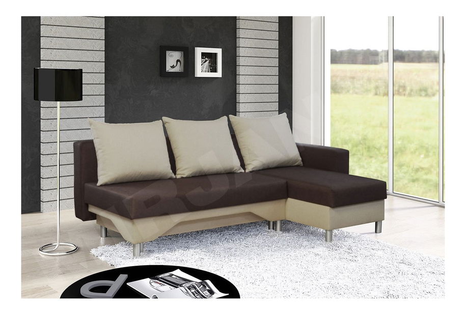 Rohová sedací souprava Mezanoa (tmavě šedá + světle šedá)