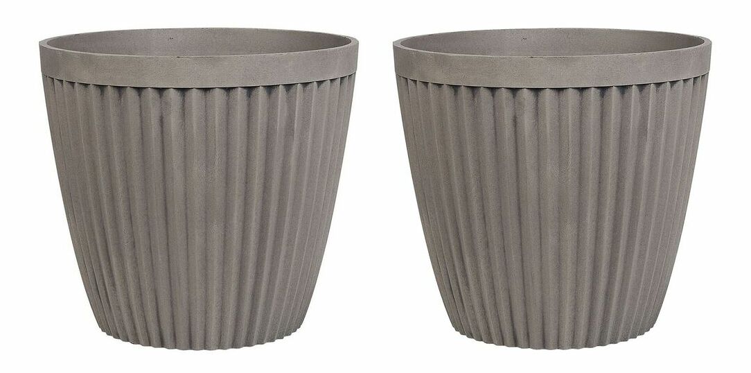 Sada 2 květináčů Pokki (šedá)