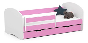 Dětská postel Pranshi II (růžová) (s matrací)