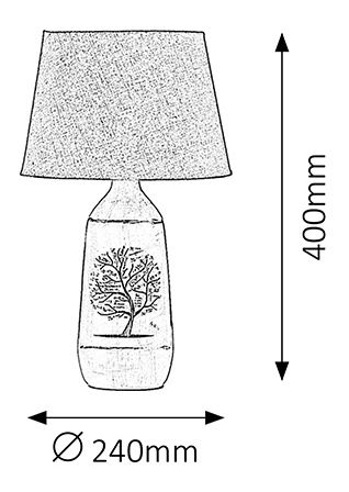 Stolní lampa Dora 4374 (bílá + šedá)