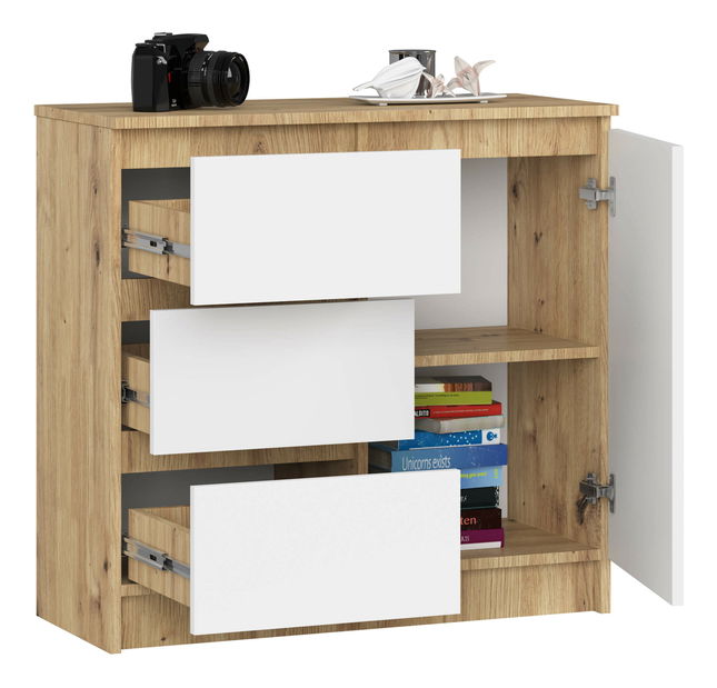 Komoda Komeito (dub artisan + bílá)