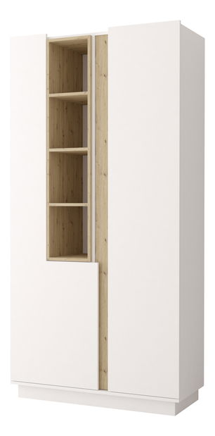 Policová skříň Gabrielle 08 (dub artisan + bílá)