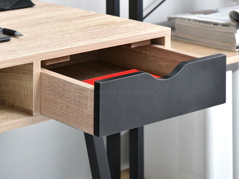 PC stolek Gavon (dub + černá)