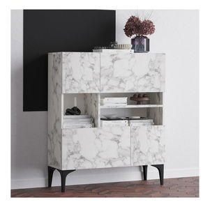 Skříňka Kirsten (mramor carrara) *výprodej