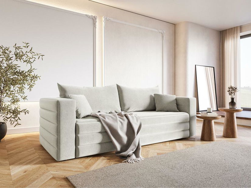 Pohovka třísedačka Liluetta (krémová + černá)