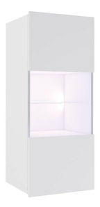 Závěsná vitrína BR05 Benji (Bílá + Bílý lesk)