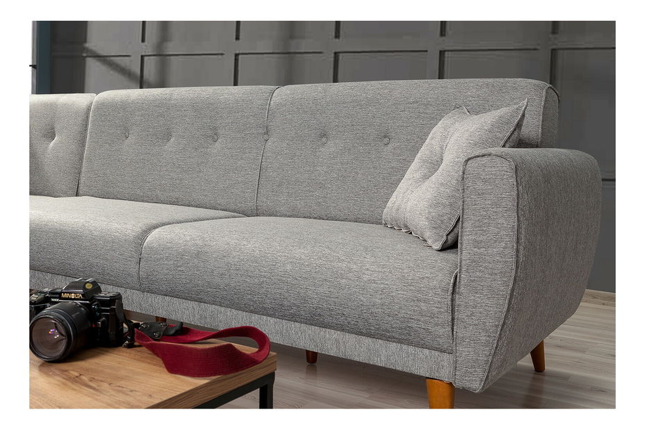 Rohová sedací souprava Alhambra (P) (šedá)