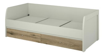 Jednolůžková postel 90 cm (válenda) Kodro (kašmír + dub evoke) (s roštem) (s úl. prostorem)