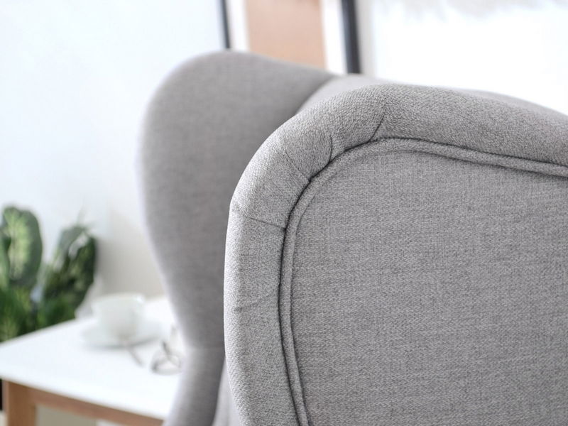 Křeslo ušák Margis (šedá + černá)