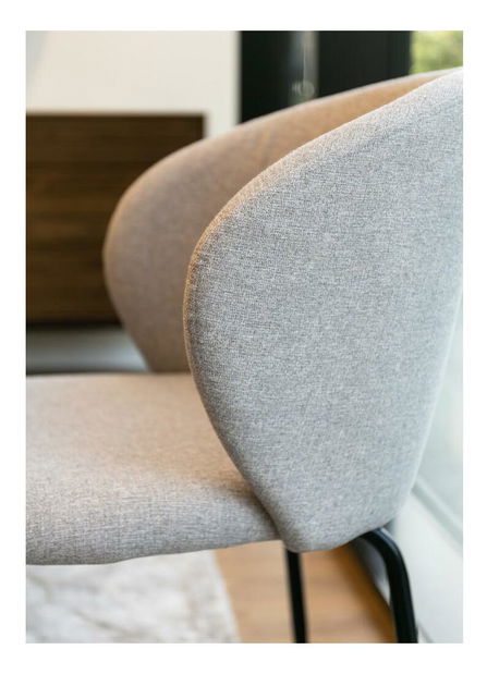 Jídelní židle Medial (šedá + černá)