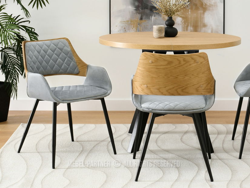 Židle Morgana (dub šedý + černá)