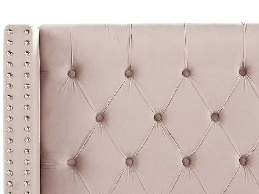 Manželská postel 180 cm Lubbka (růžová) (s roštem)