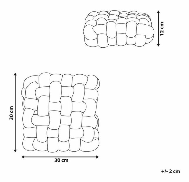 Polštář 30x30 cm SALAR (modrá)