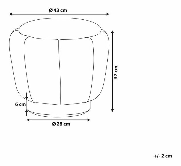 Taburetka INGRE (látka) (černá)