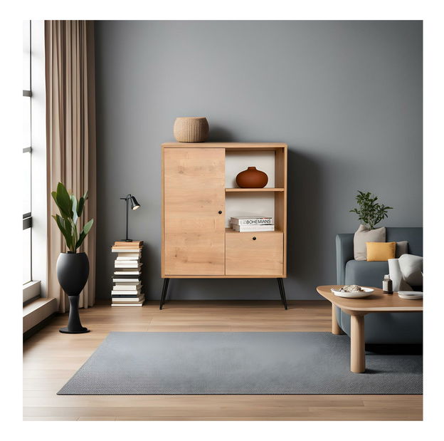 Skříňka Rory (dub + černá)