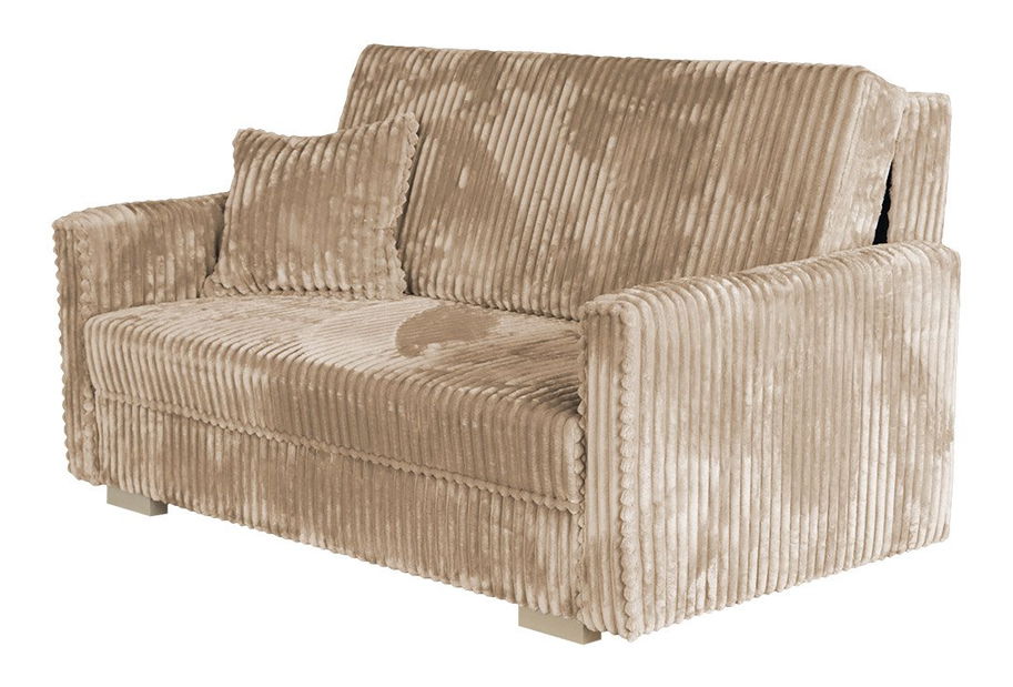 Rozkládací pohovka Carivia Piano III (světlohnědá) (s úl. prostorem)