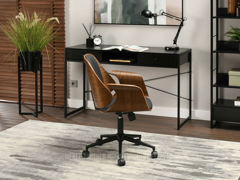 Křeslo Enrique (ořech tmavý + černá)