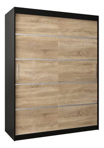 Šatní skříň 180 cm Verika 1 180 (černá + dub sonoma)