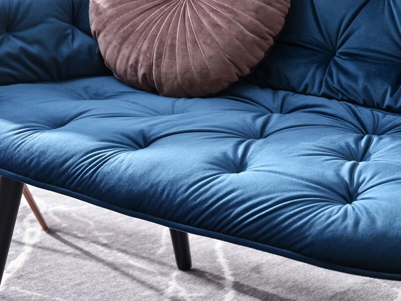 Pohovka Igor (námořická modrá + černá)