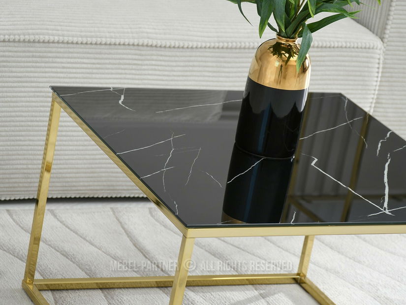 Konferenční stolek Bella M (černá + zlatá)