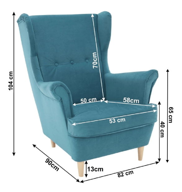 Křeslo ušák Romino (trinity 13) 