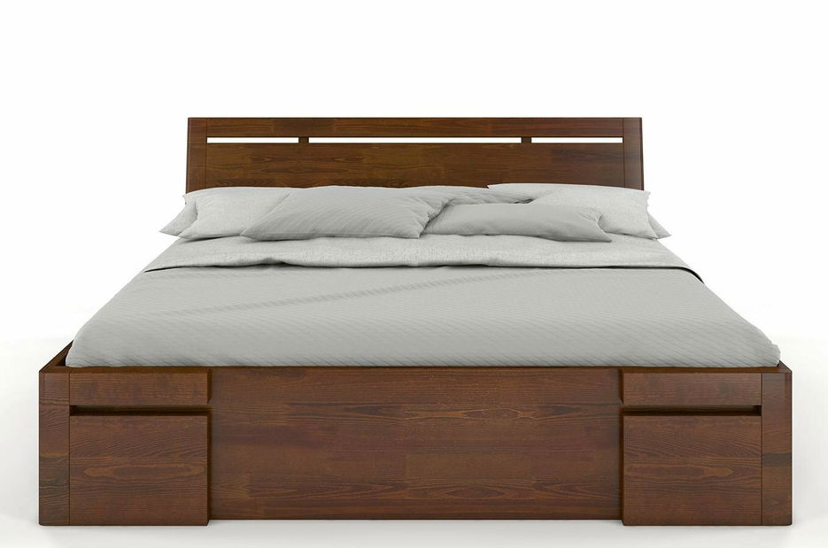 Manželská postel 180 cm Naturlig Bokeskogen High Drawers (borovice)