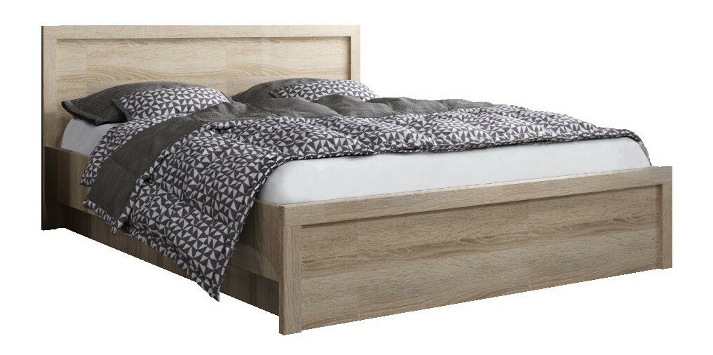 Manželská postel 160 cm Jess new (s úložným prostorem) (dub sonoma)