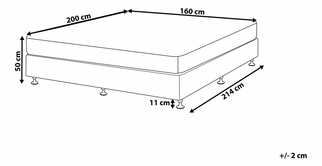Manželská postel 160 cm COLOGNE 2 (s roštem a matrací) (béžová)