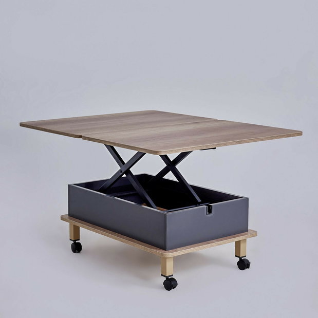 Konferenční stolek na kolečkách Ninno (alaska + antracit)