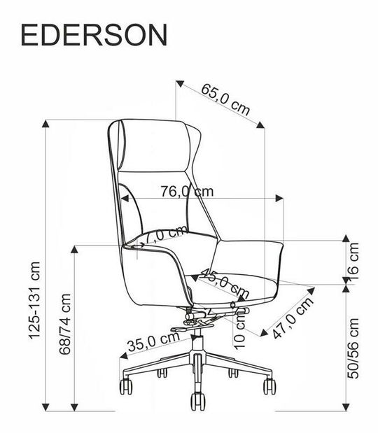 Kancelářské křeslo Everton (hnědá cappuccina)
