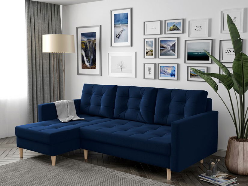 Rohová sedací souprava Divas (L) (tyrkysová)