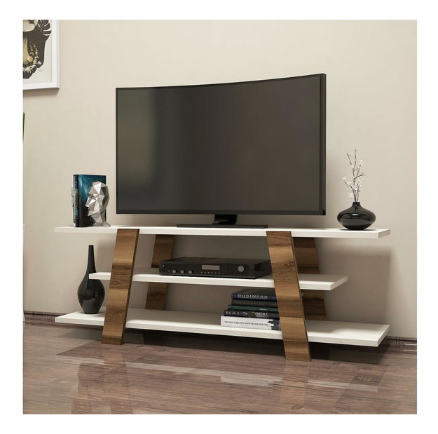 TV stolek Bopubi 2 (ořech + krémová)