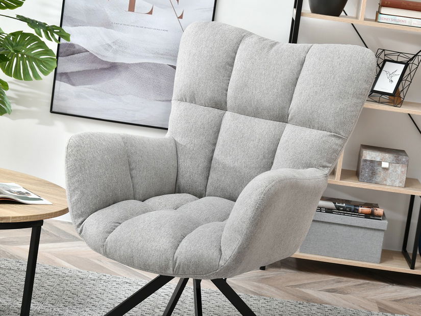 Křeslo Kikino (šedá + černá)