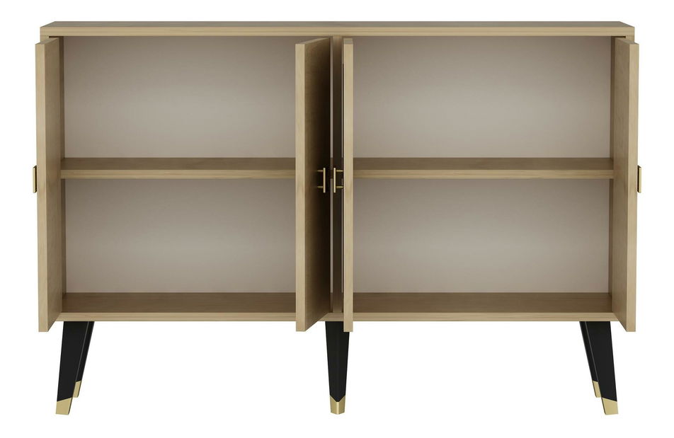 Skříňka Batiko (dub safírový + zlatá)