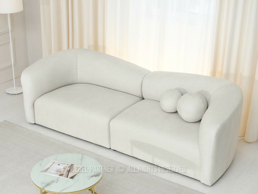 Pohovka dvousedačka Ocupar (béžová + černá)