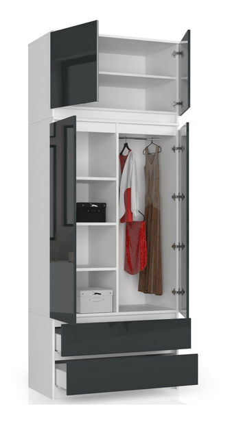 Nadstavba na skříň Sashka (grafit lesk)