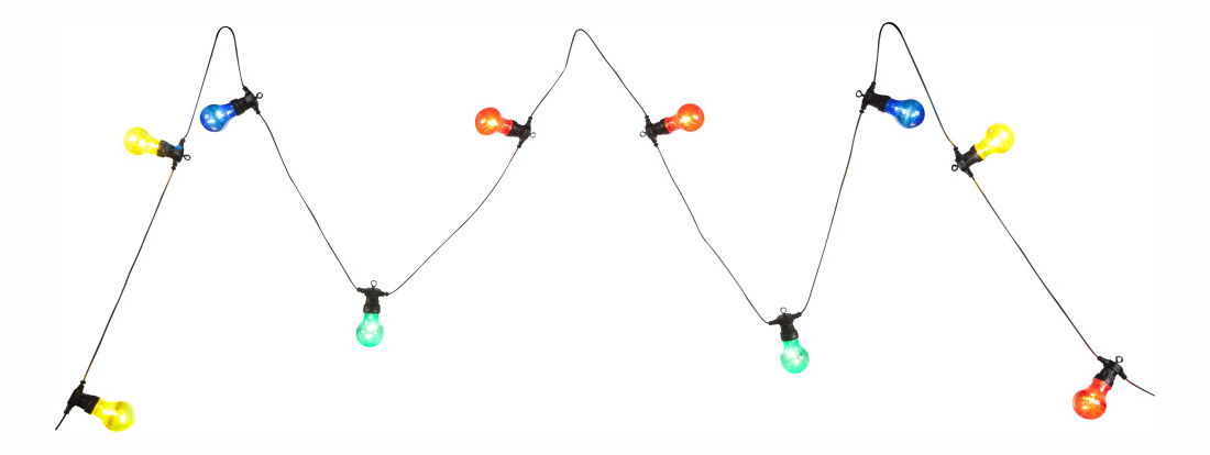 Světelný řetěz Nirvana 3400S (z nerezové oceli) (černá + multicolor)