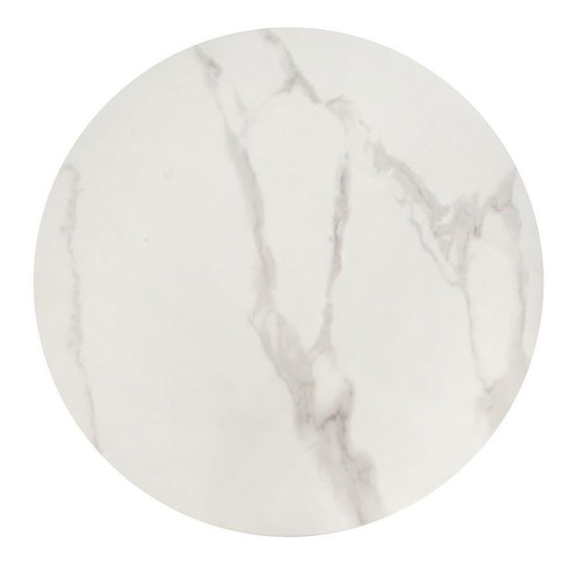 Set 2 ks. konferenčních stolků Ozzi (bílý mramor + bílá)