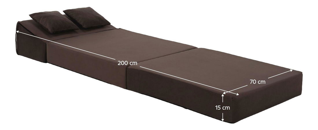 Rozkládací křeslo Plantearan (hnědá)