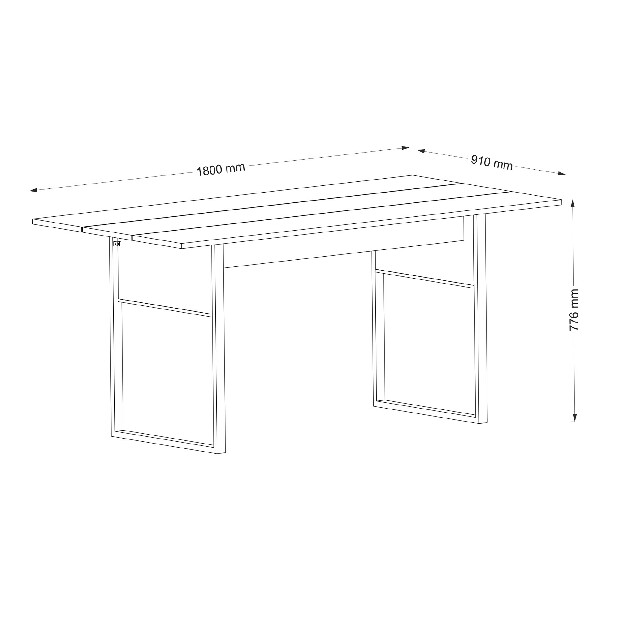 Jídelní stůl (pro 8 a více osob) Lofty (Ořech)