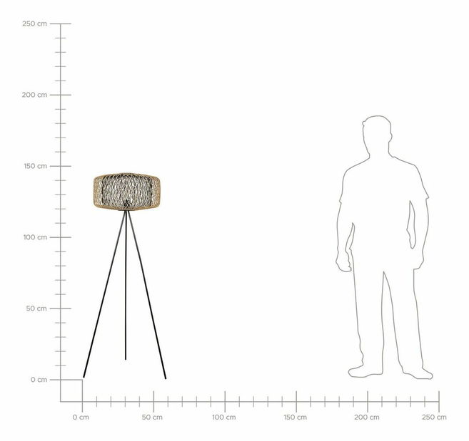 Stojanová lampa Javza (černá)