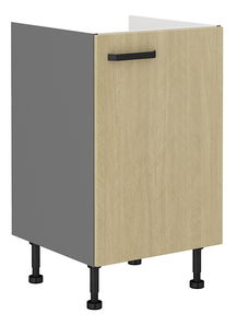 Dolní kuchyňská skříňka pod drez Scarmi 50 ZL 1F BB (Antracit + Herringbone scandi)