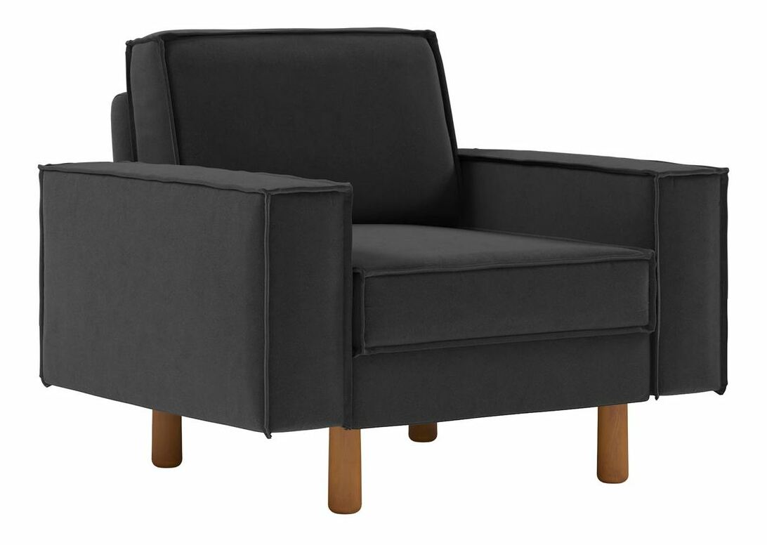 Křeslo Spary 1 (tmavě šedá + ořech)