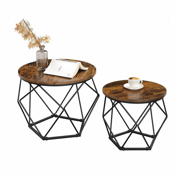 Konferenční stolek Lestaro (černá + hnědá)