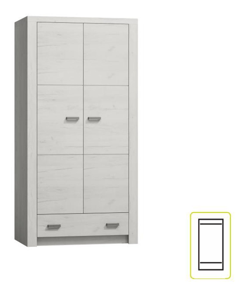 Šatní skříň Inneas 01 (jasan bílý)